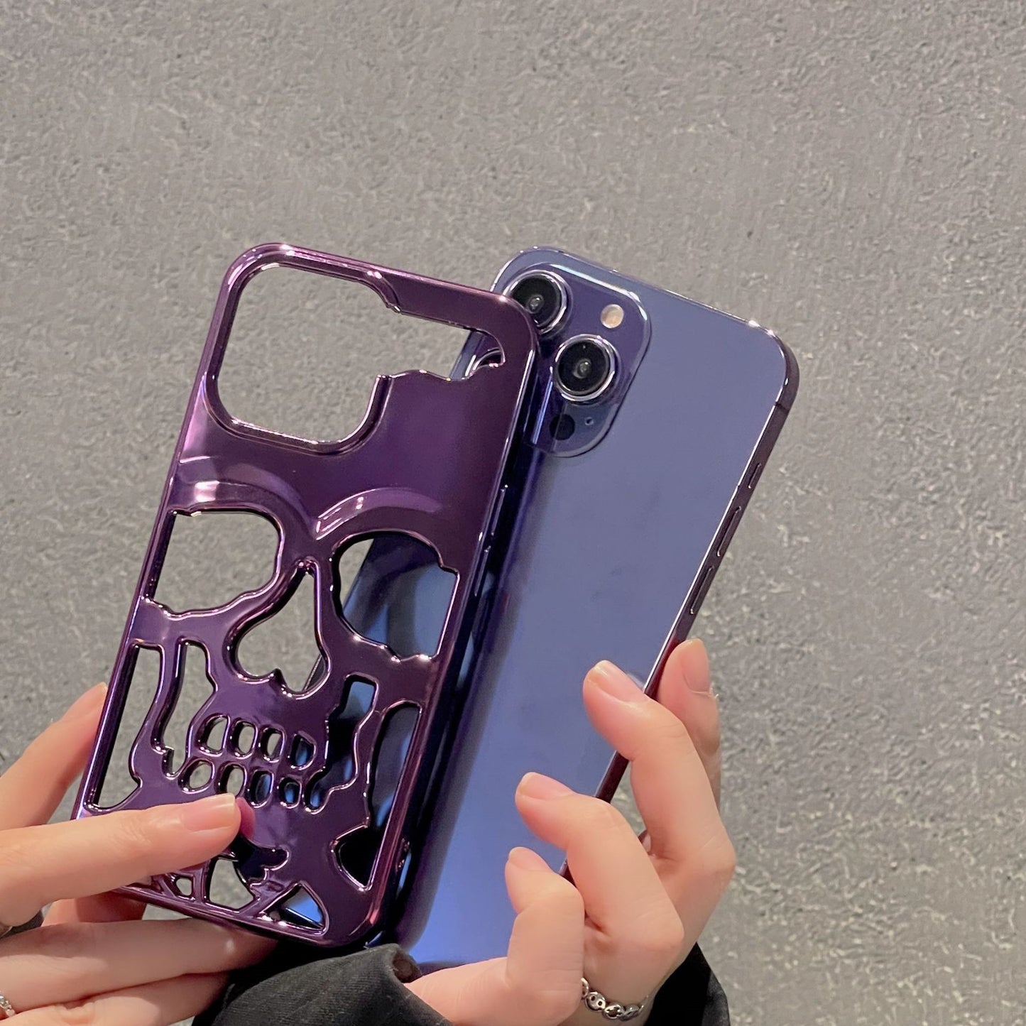 Coque de téléphone avec motif tête de mort pour iPhone