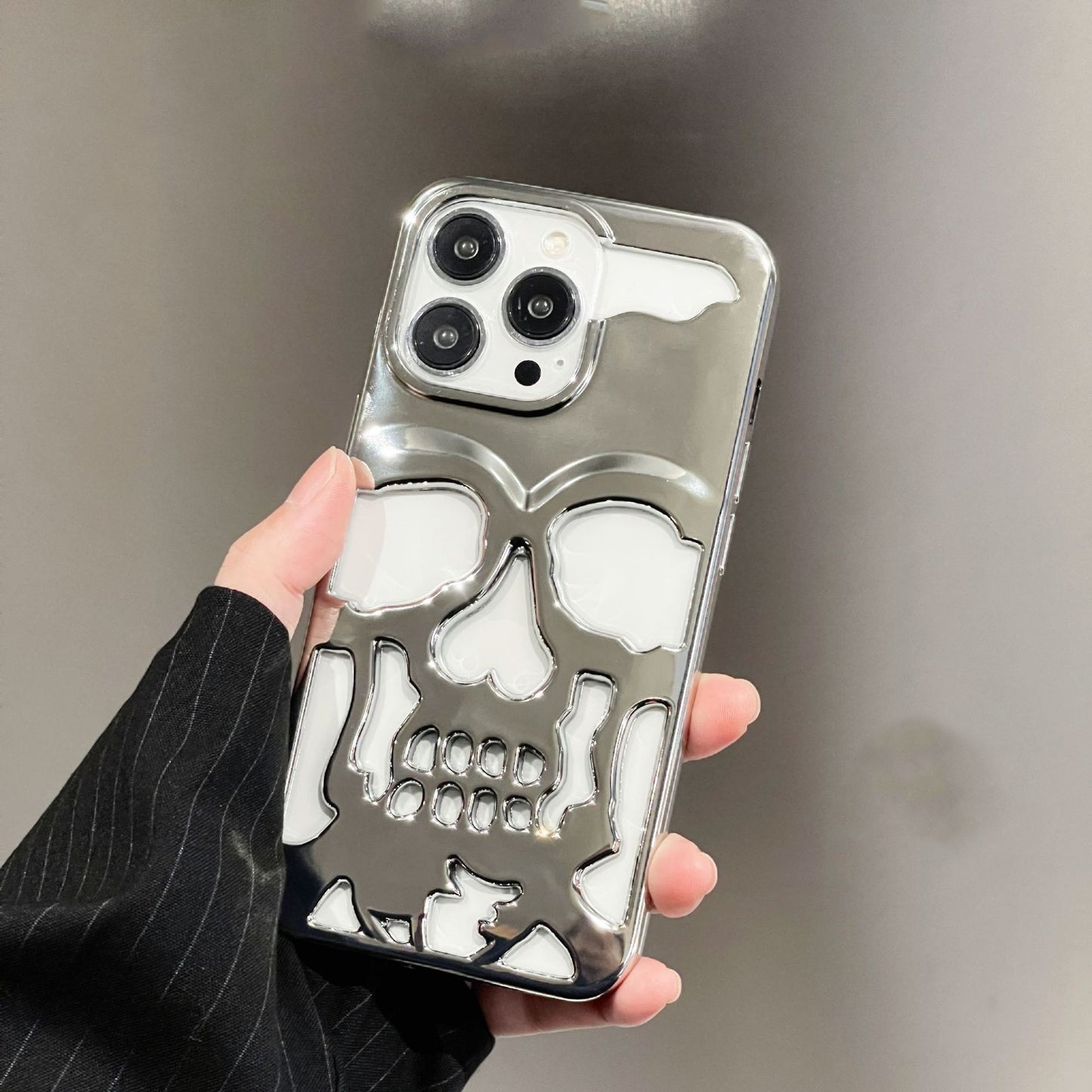 Coque de téléphone avec motif tête de mort pour iPhone