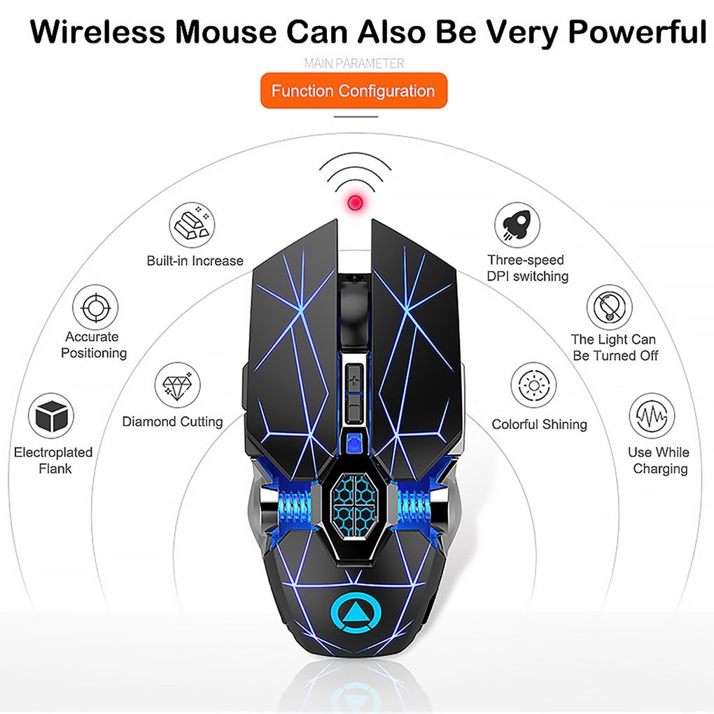 Souris optique sans fil Silver Eagle A7