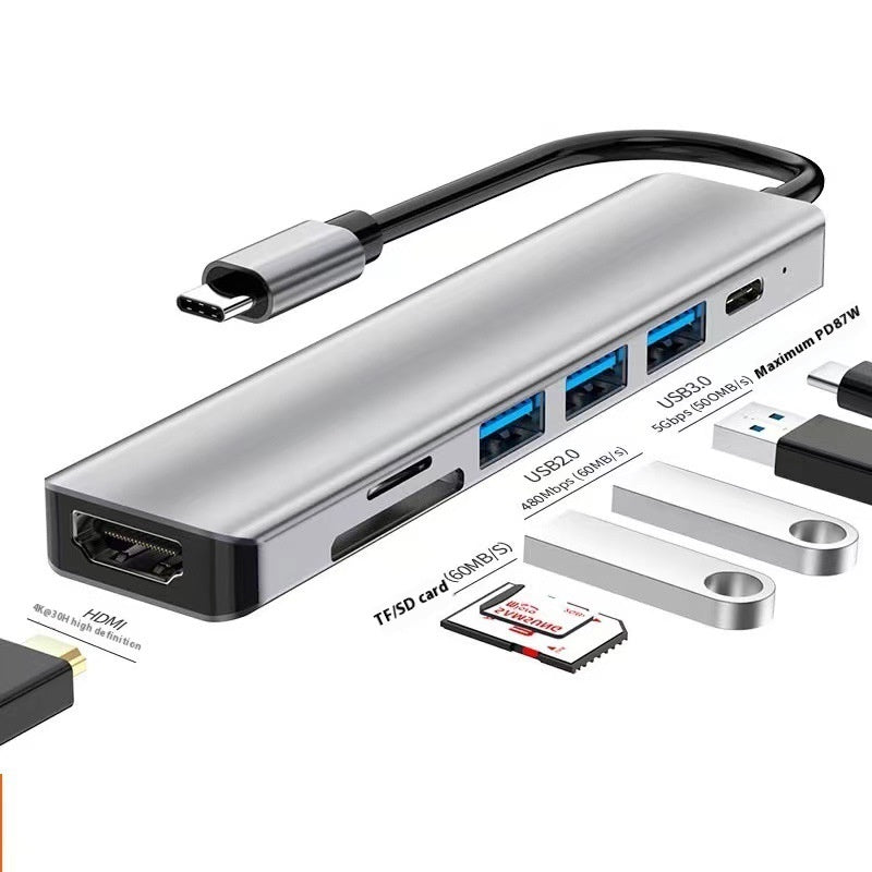 Station d'accueil USB Type-C 6 en 1