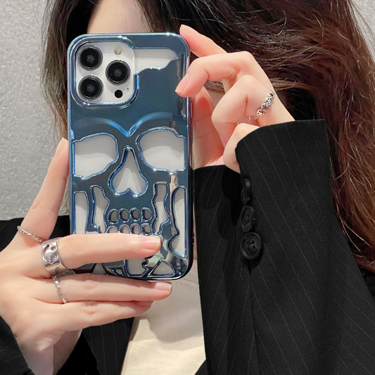 Coque de téléphone avec motif tête de mort pour iPhone